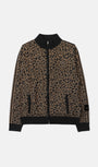 Badblood Dark Classic Knit Track Zip-Up Leopard