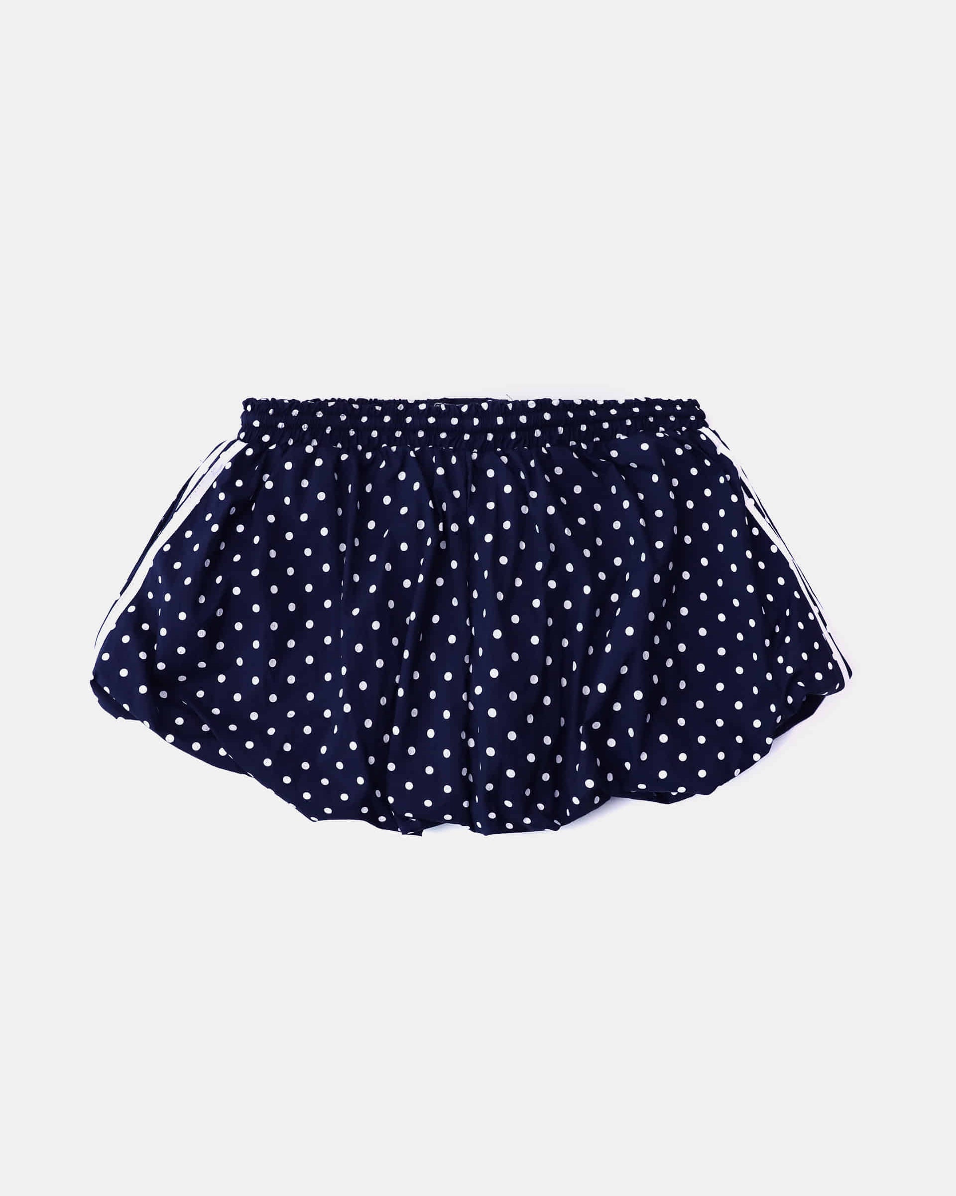 Badblood Mystic Billy Nylon Balloon Mini Skirt Navy Dot