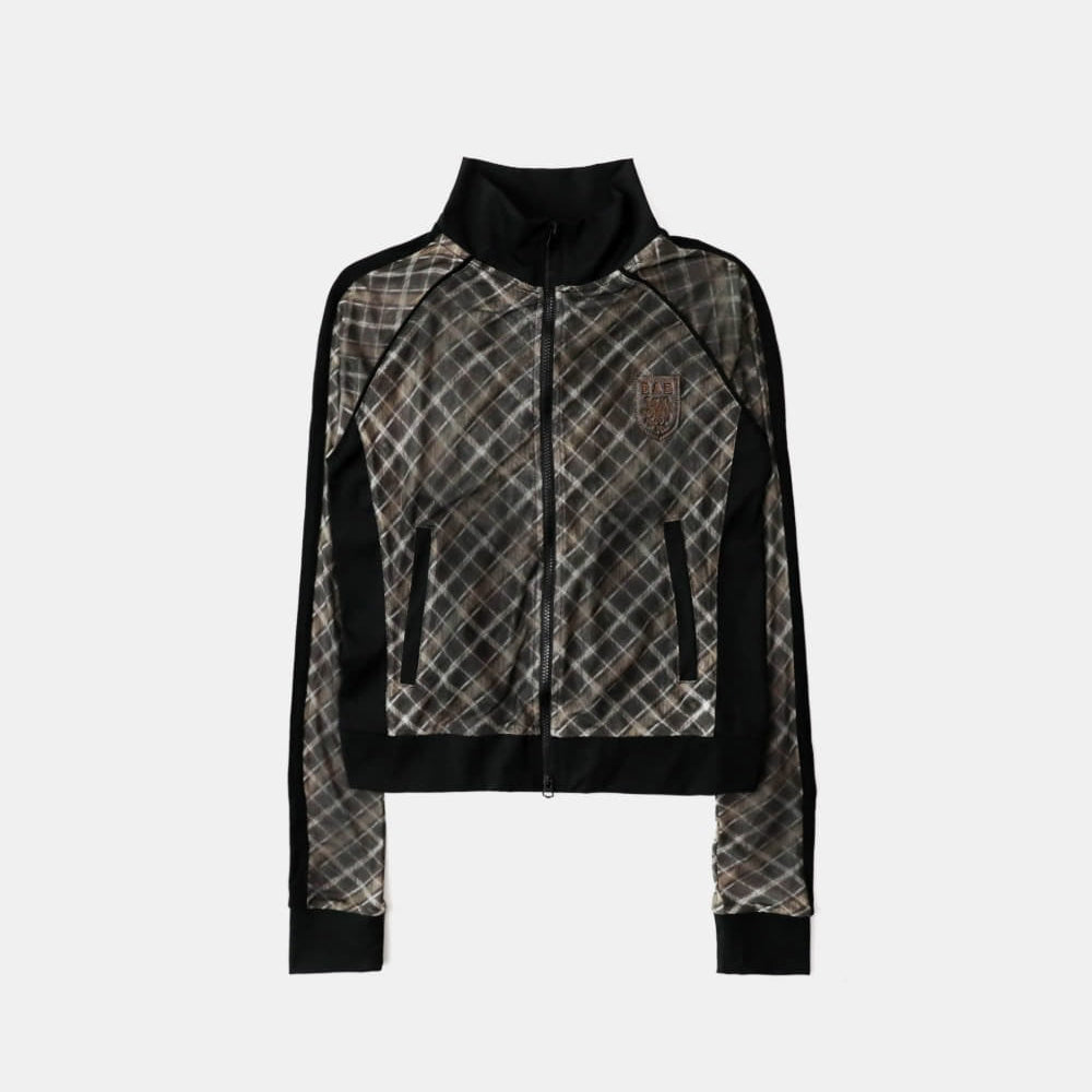 Badblood Vintage Club Track Zip-Up Check Brown