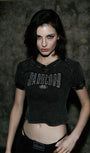 Badblood Rusty Denim V-Neck T-Shirt Black