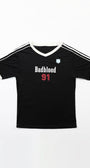 Badblood Vintage Club V-Neck Jersey T-Shirt Black