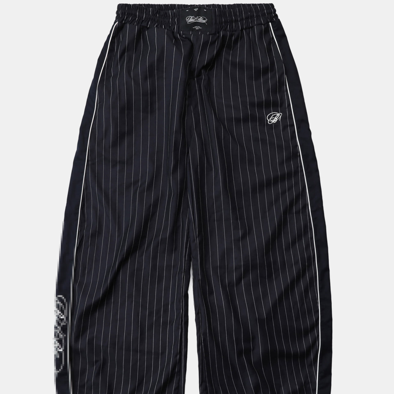 Badblood Dark Classic Pinstripe Track Pants Navy