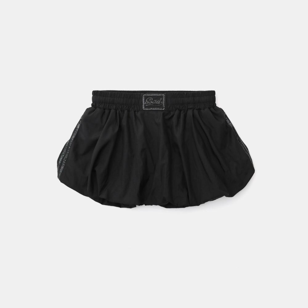 Badblood Dark Billy Nylon Balloon Mini Skirt Black
