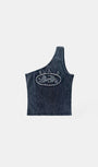 Badblood Ryan Patch One Shoulder Tank Denim Blue