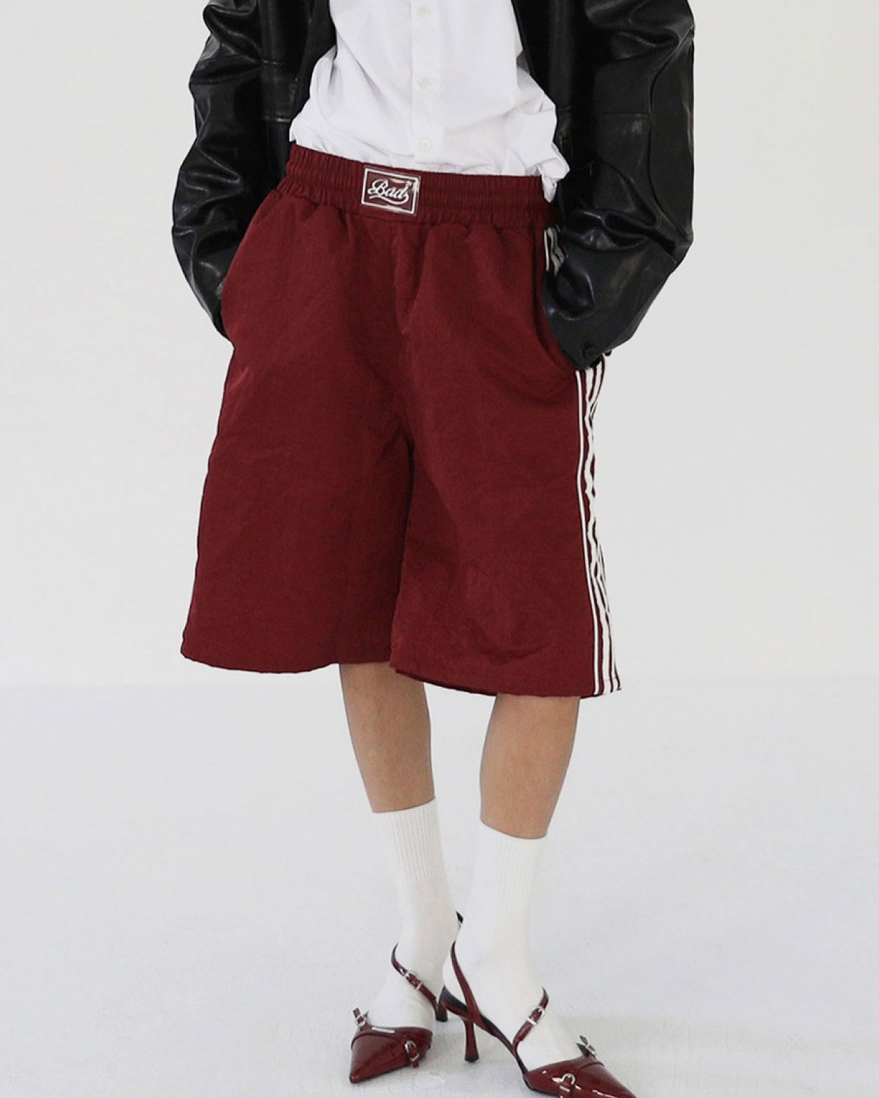 Badblood Billy Track Bermuda Pants Red
