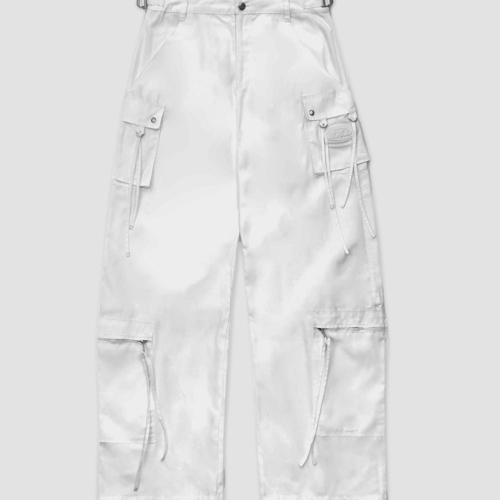 Badblood Squad Nylon Cargo Pants White