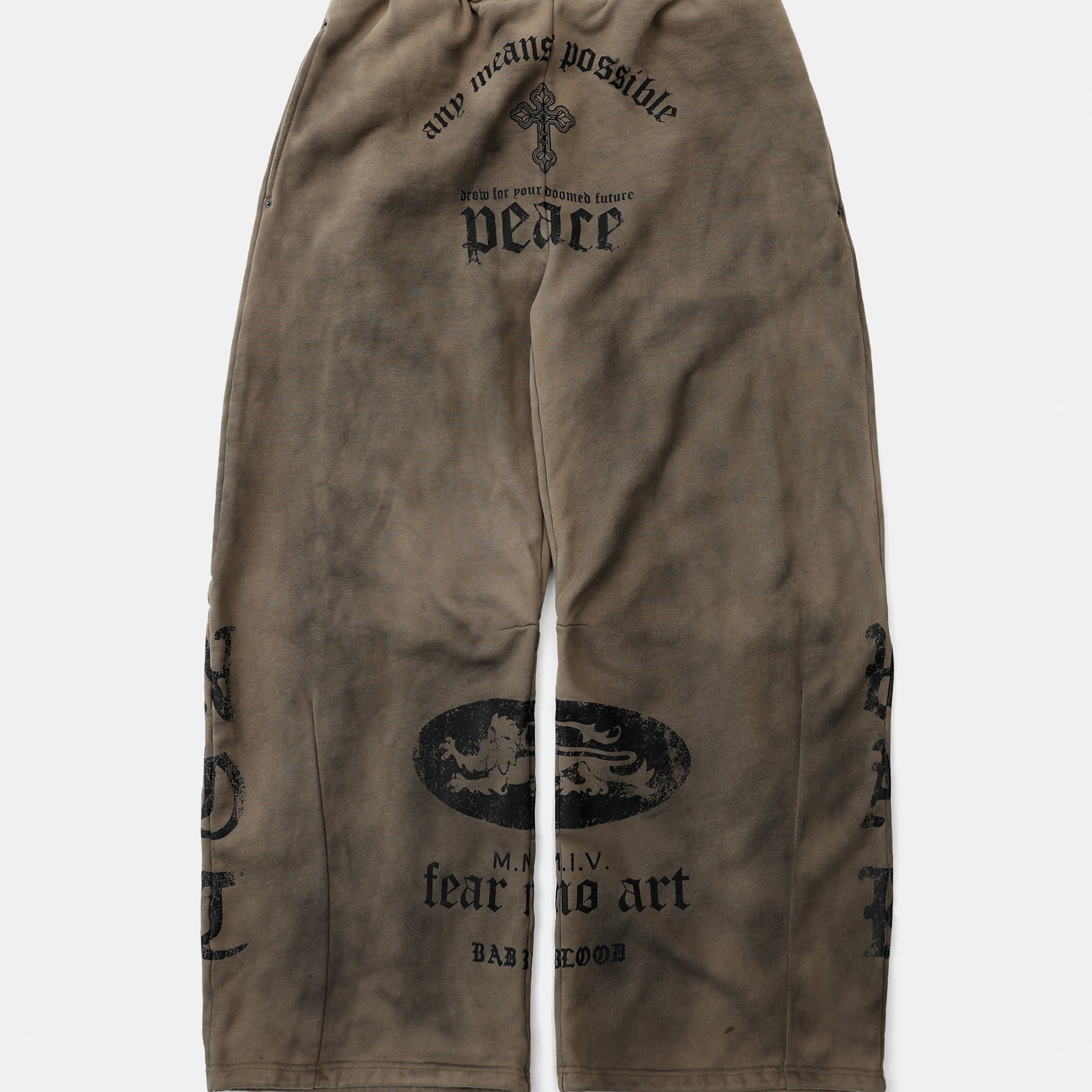 Badblood PEACE NOT WAR Jogger Dusty Beige