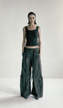 Badblood Curved Nylon Cargo Pants Charcoal