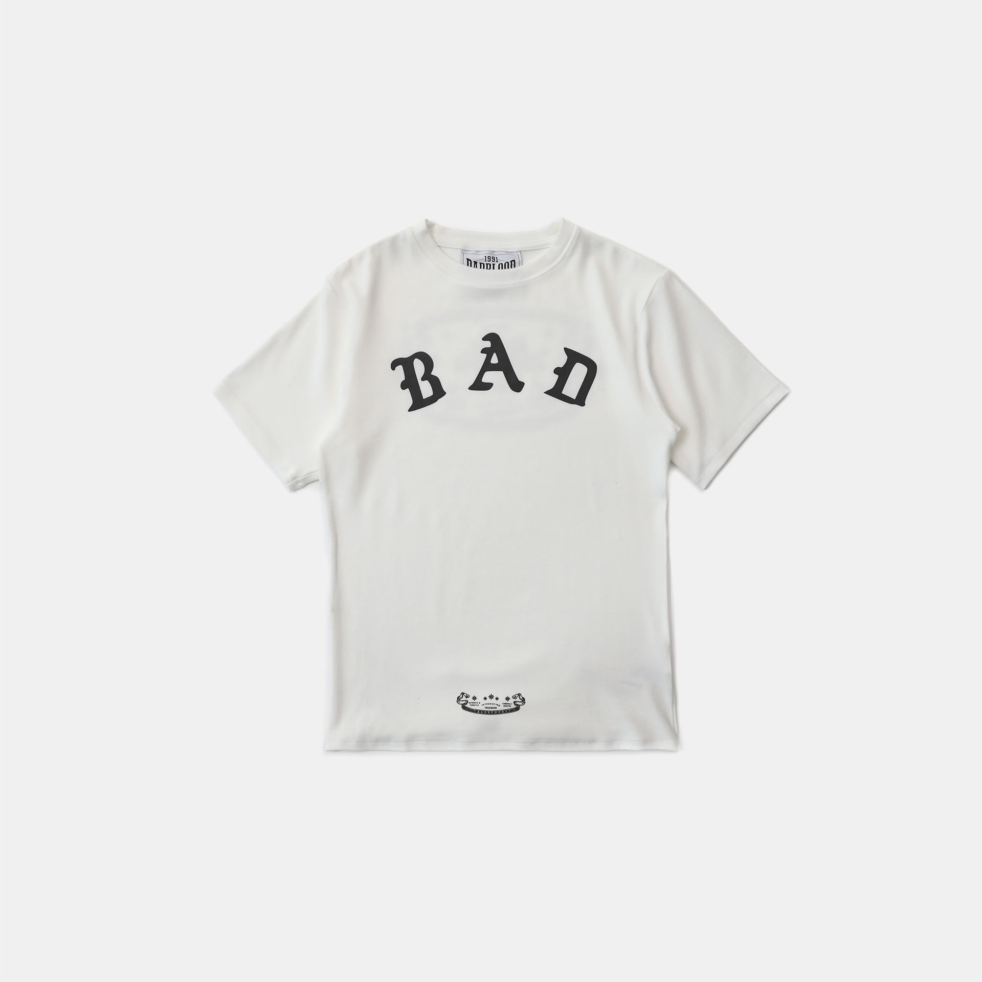 Badblood Mystic Logo Short Sleeve Slim Fit White