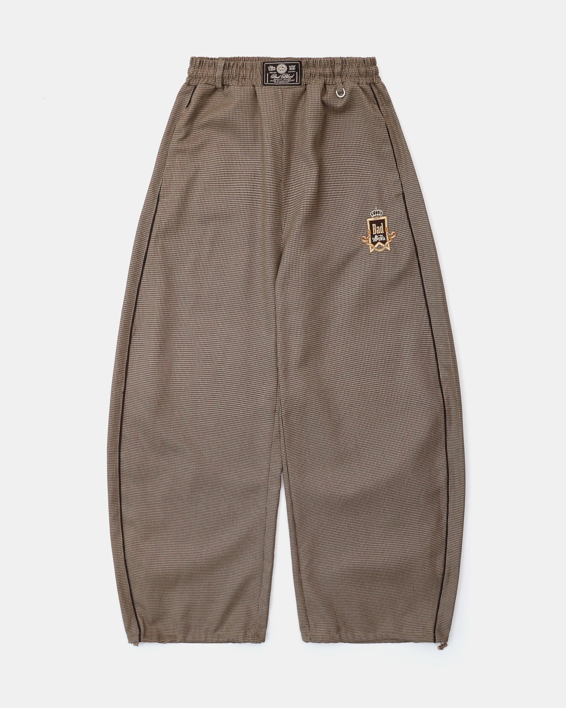 Badblood Royal Classic Hound's-tooth Track Pants Brown