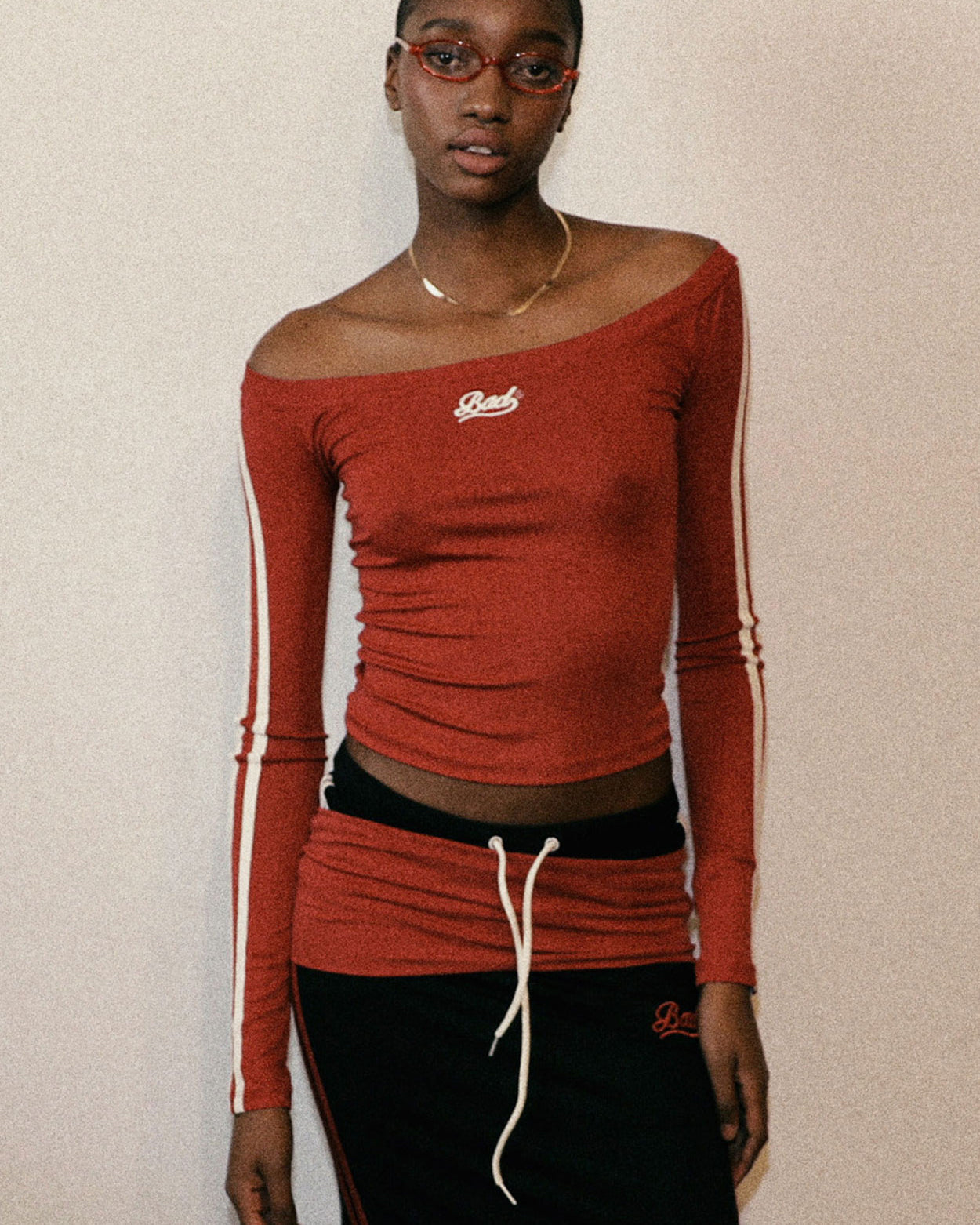 Badblood Barbara off-shoulder Top Red