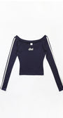 Badblood Barbara off-shoulder Top Navy
