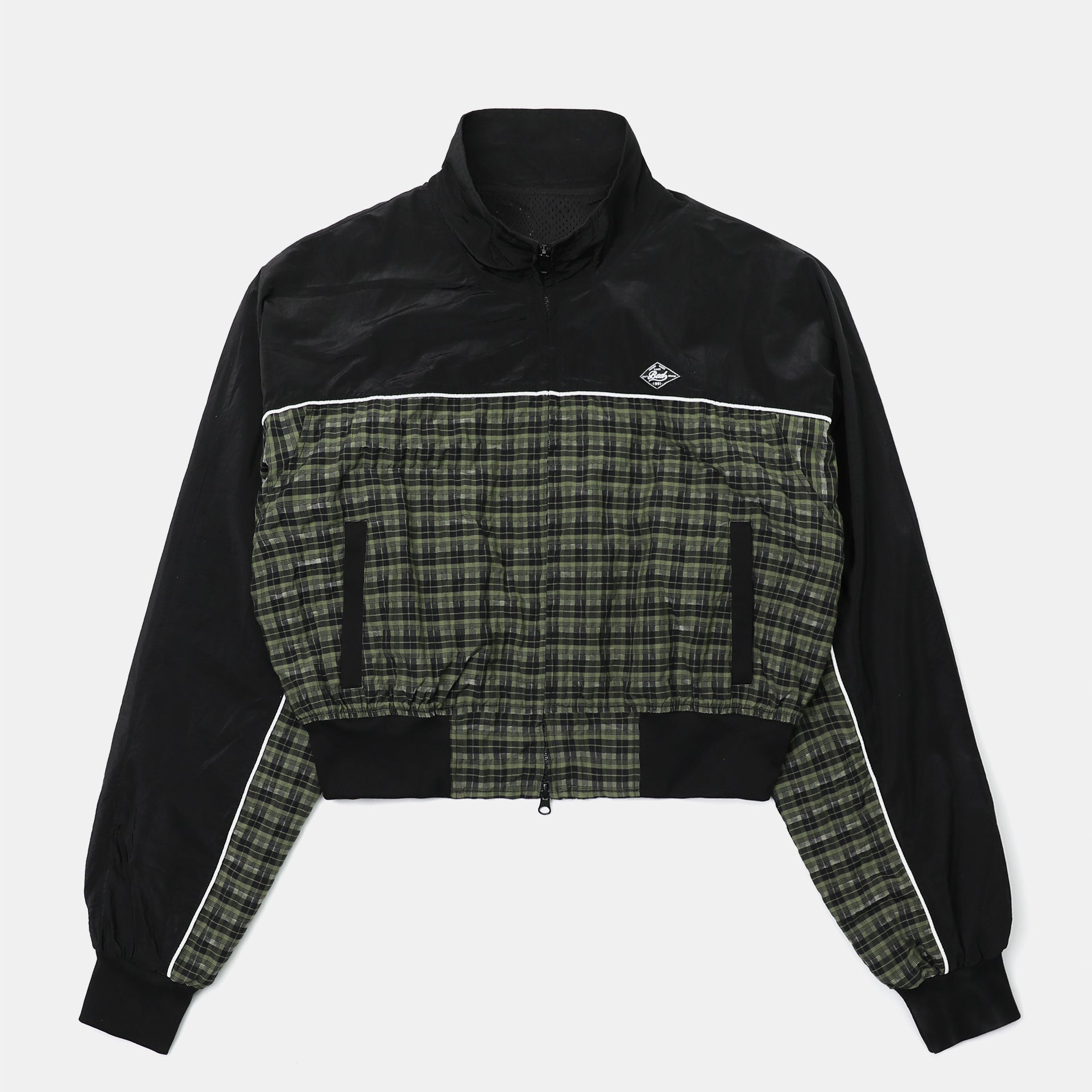 Badblood Contrast Check Track Jacket - Green
