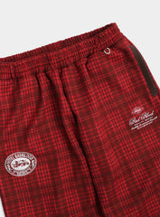 Badblood Classic Check 2 Way Jogger Trousers- Red