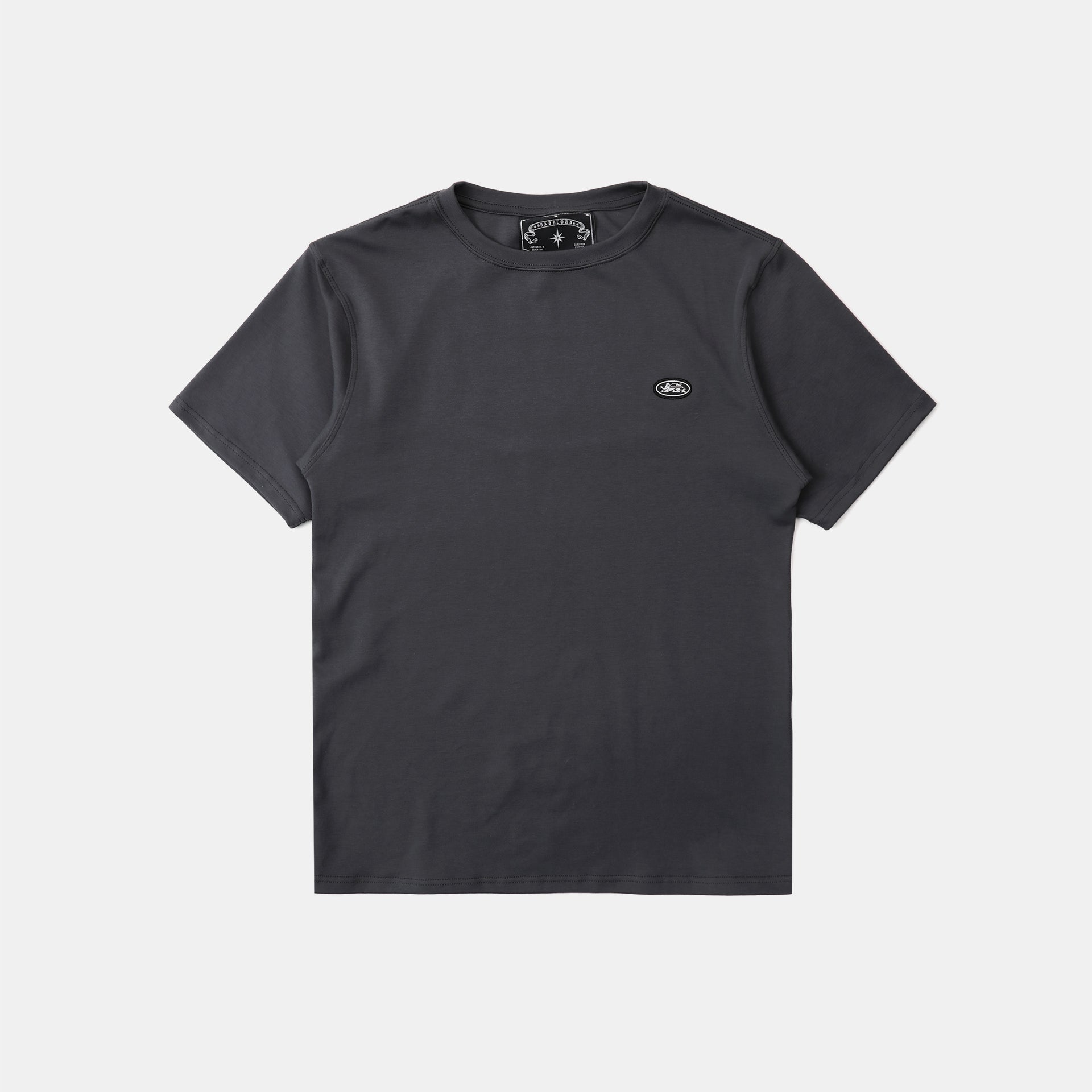 Badblood Tiny Logo Jersey T-Shirt Charcoal