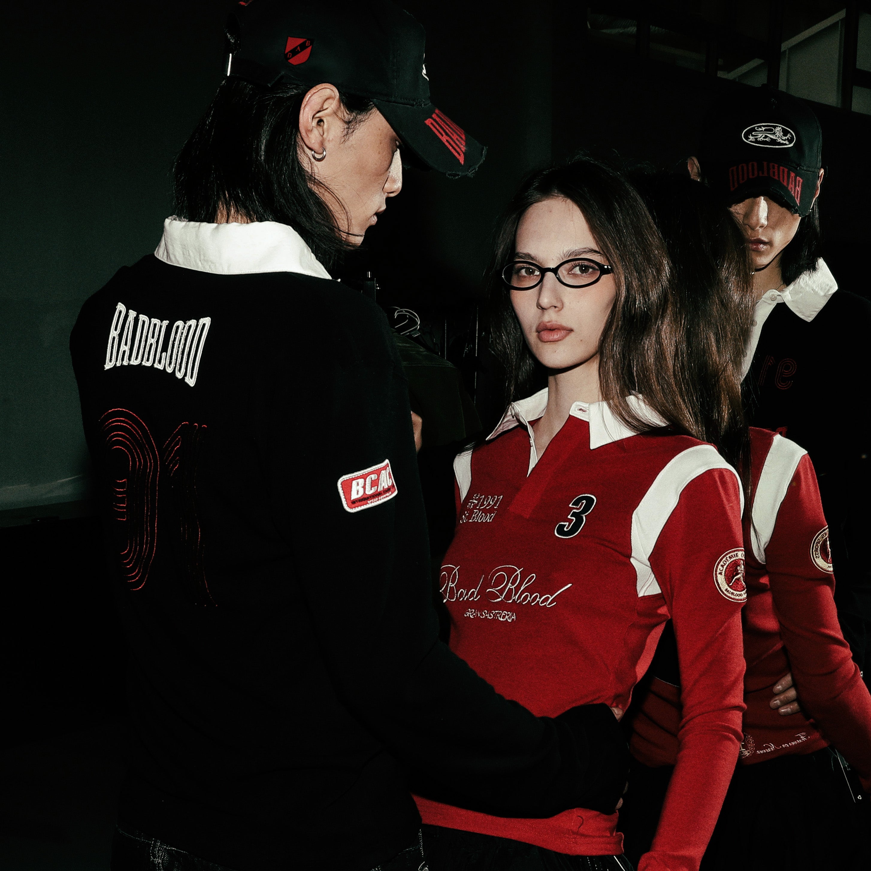 Badblood Saint Blood Rugby Shirt Slim Fit Red
