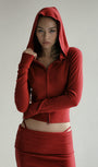Badblood Beyond Soft Hood Zip-Up Slim Fit - Carmine