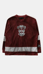 Badblood Shield M Contrast V-Neck Jersey Long Sleeve Red