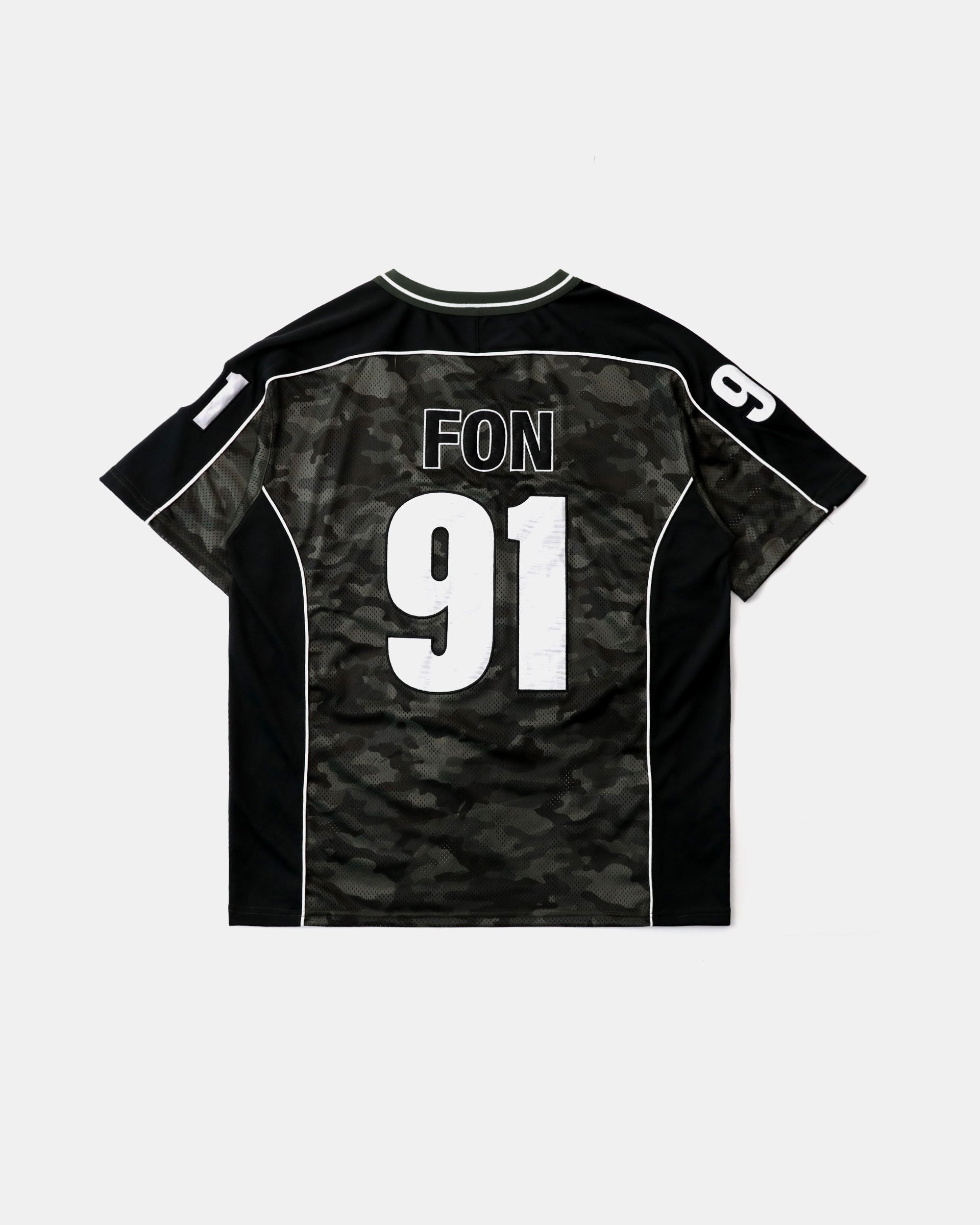 Badblood FON V-Neck Jersey Short Sleeve Green Camo