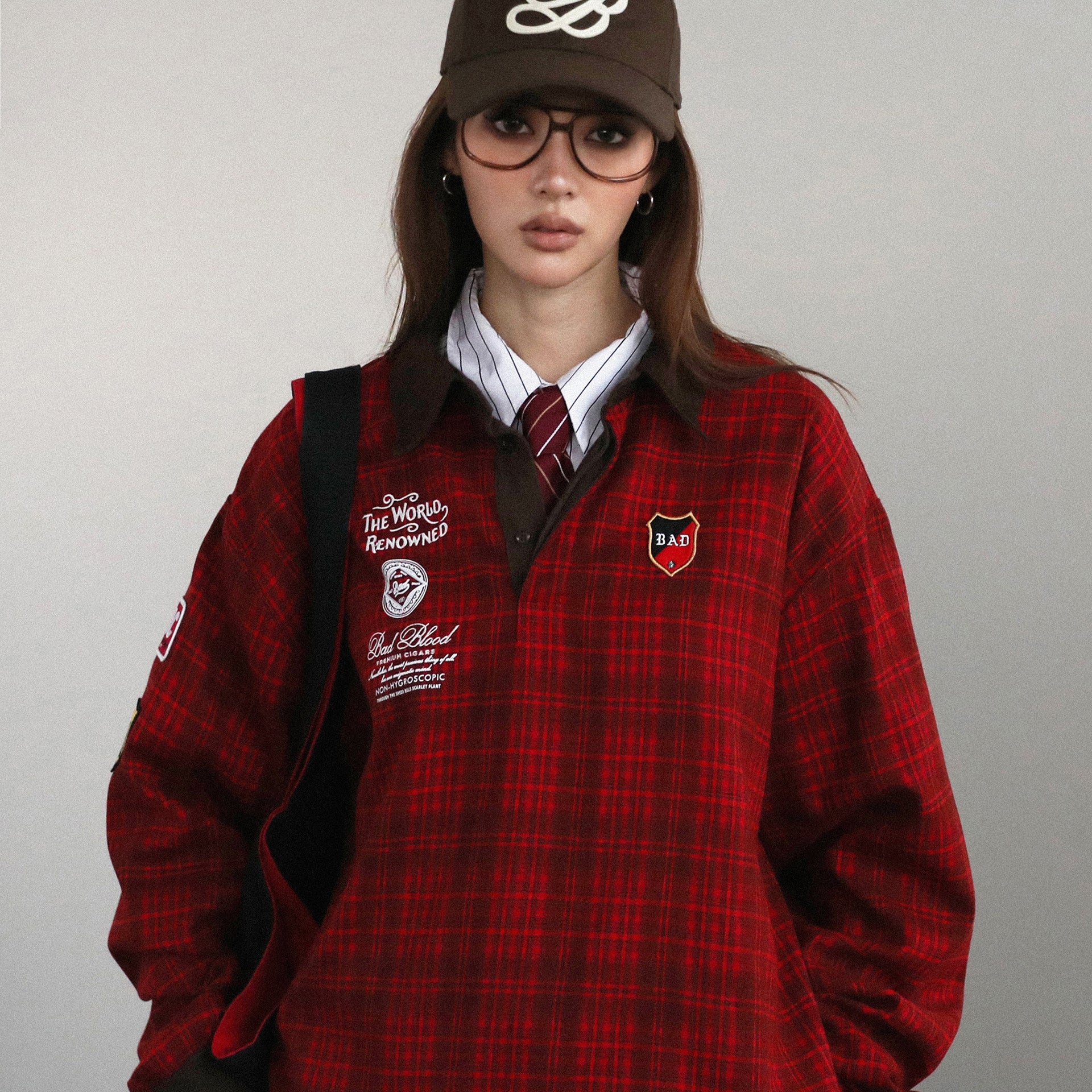 Badblood Classic B Logo Wool Ball Cap Brown
