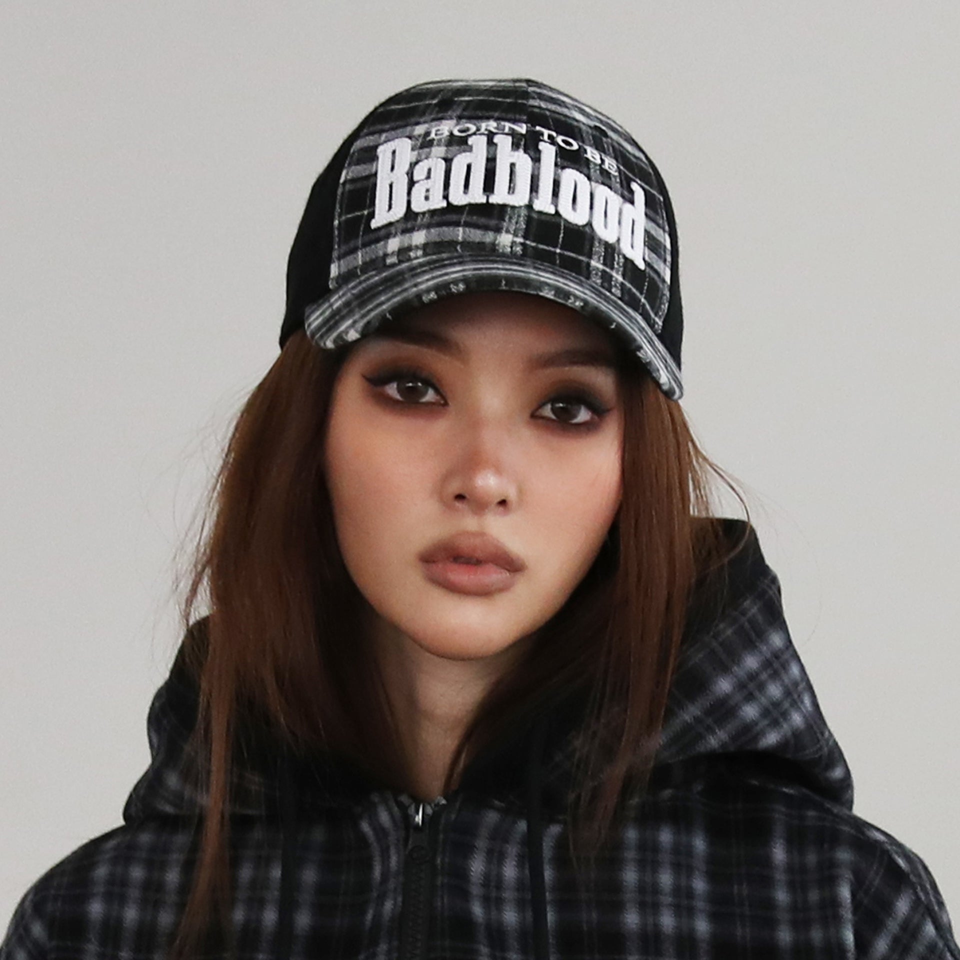 Badblood Born To Be Ball Cap - Check Black