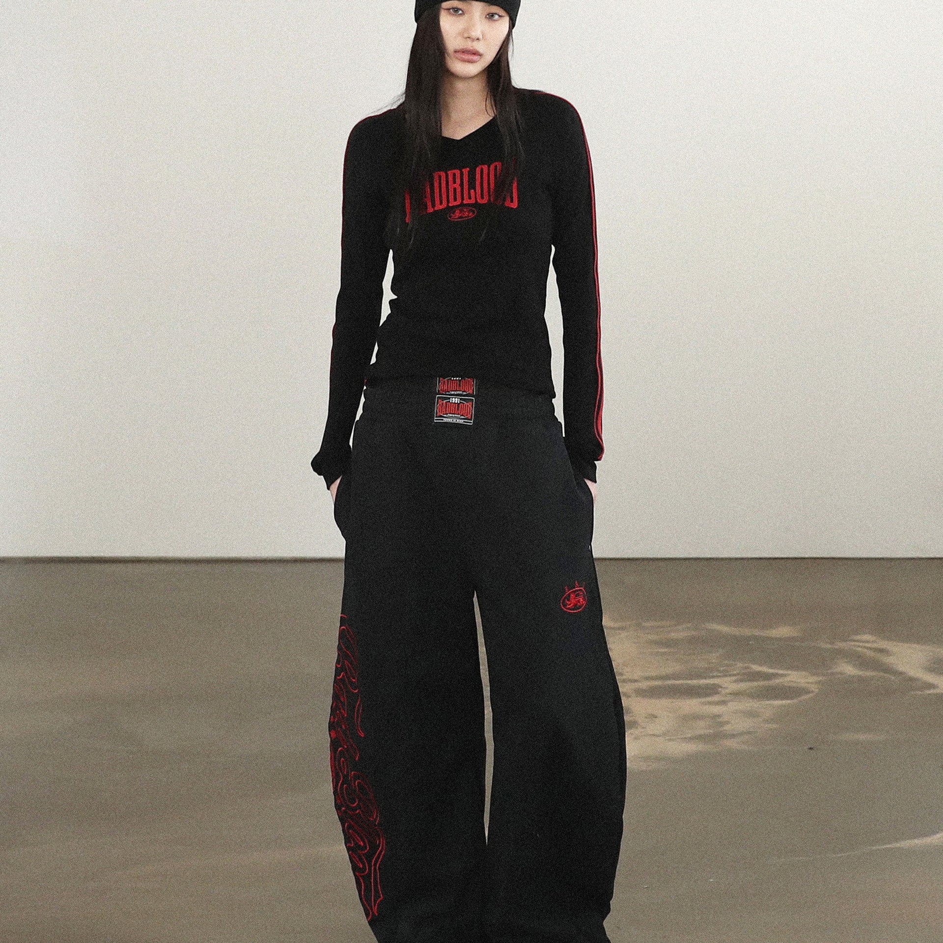 Badblood Mystic Capsule V-Neck Long Sleeve Black