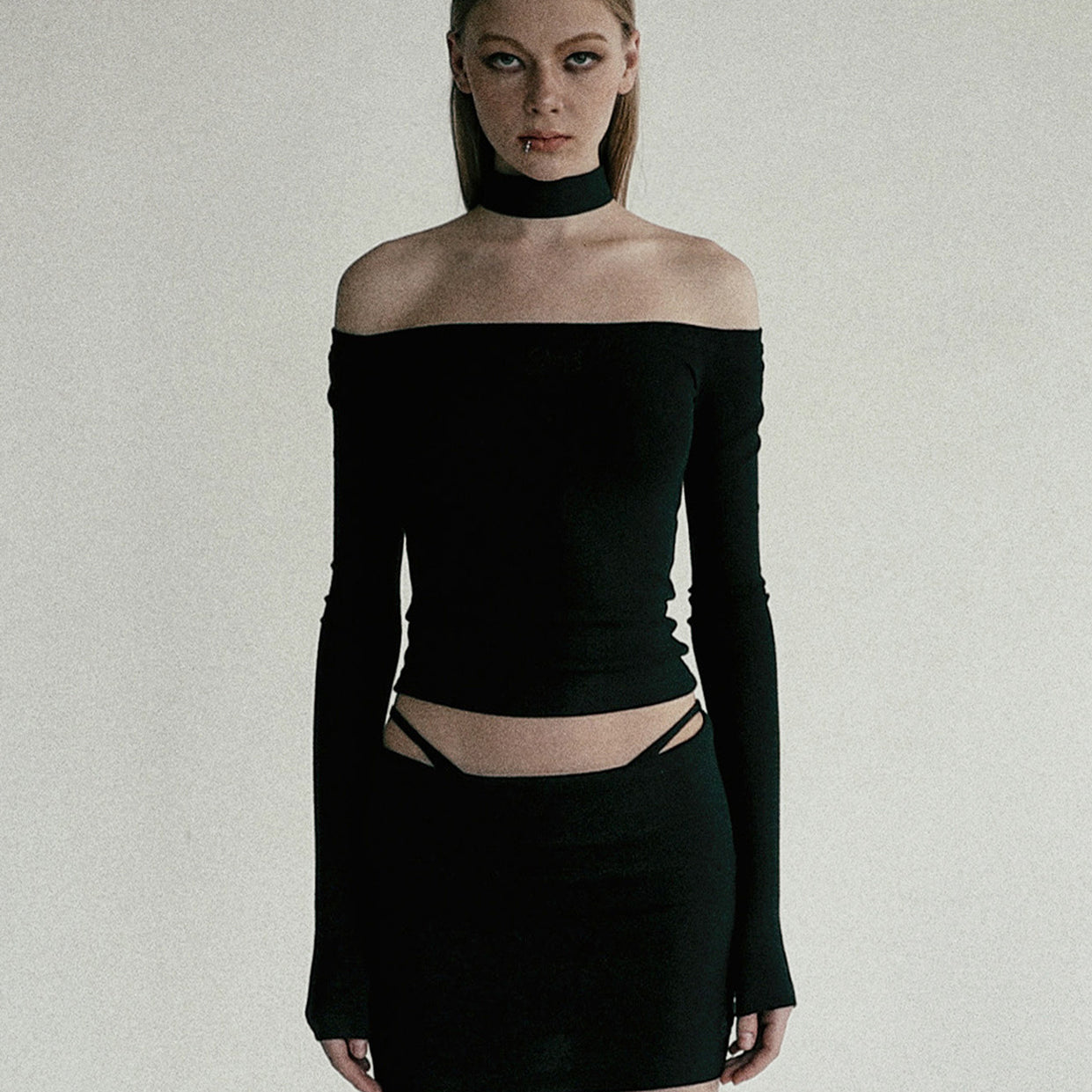 Badblood Beyond Soft Off-Shoulder Top Black