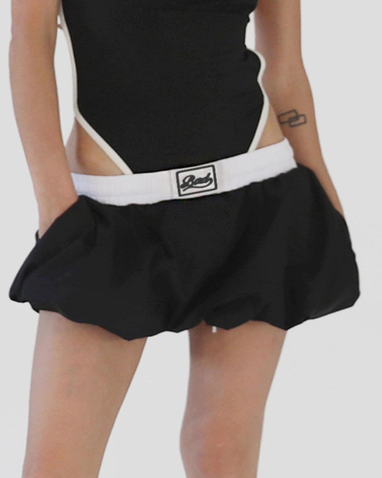 Badblood Billy Balloon Mini Skirt Black