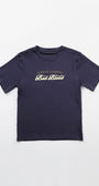 Badblood Script Logo Slim T-Shirt Navy