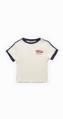Badblood Vintage Logo Slim T-Shirt Cream