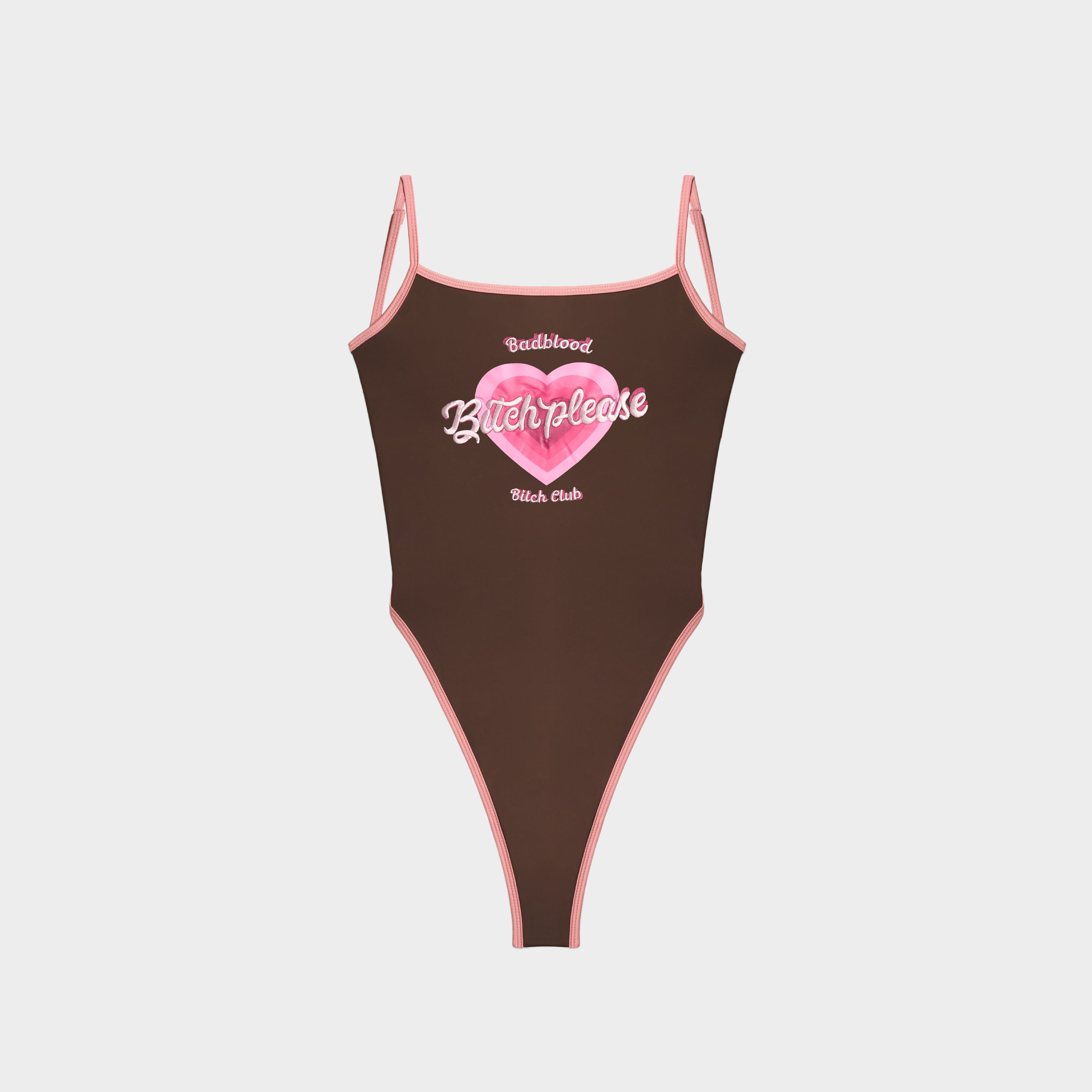 Badblood Hong Kong Limited Edition BBC Big Heart Cruise Bodysuit Brown/Pink