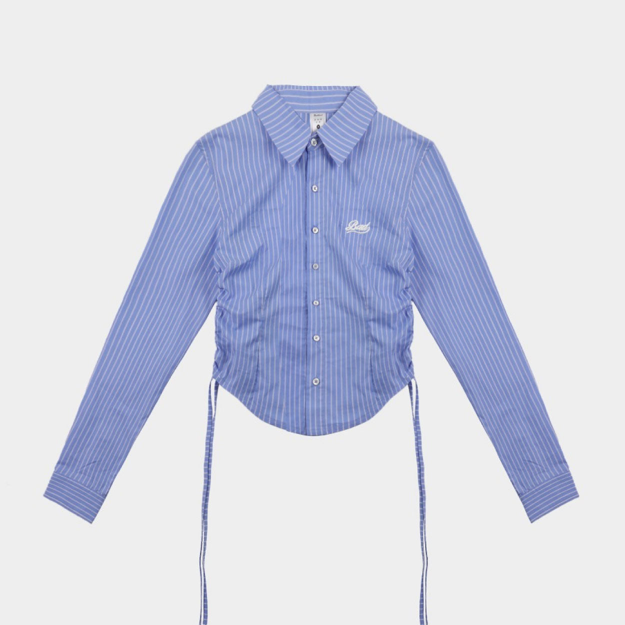 Badblood Shirring Shirt Slim Fit Blue/stripe