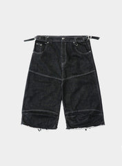 Badblood Cosmo Patch Convex Bermuda Pants - Black