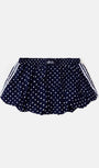 Badblood Mystic Billy Nylon Balloon Mini Skirt Navy Dot