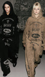 Badblood PEACE NOT WAR Hoodie Dusty Black