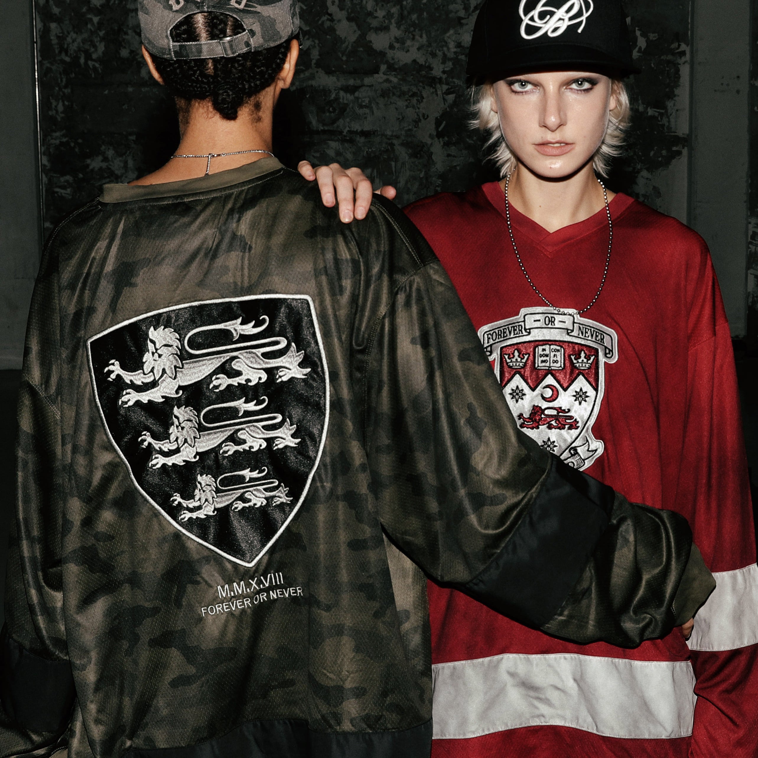 Badblood Shield M Contrast V-Neck Jersey Long Sleeve Green Camo