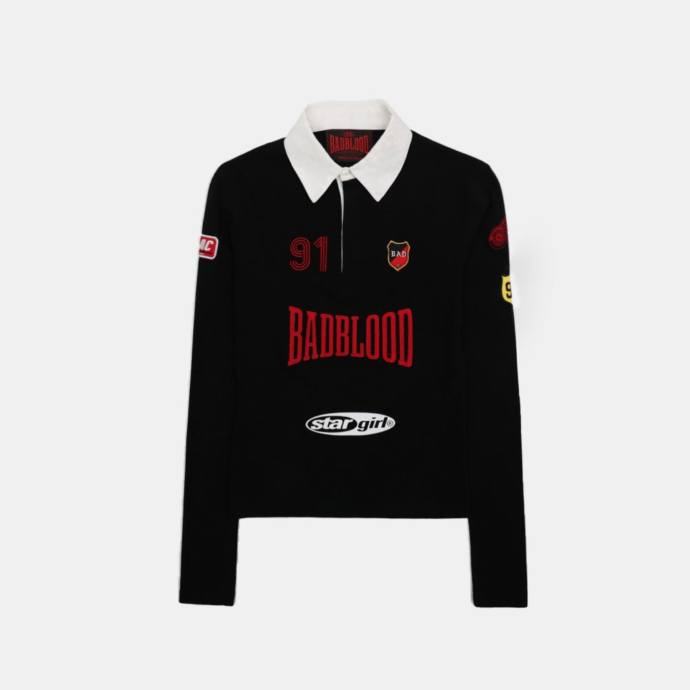 Badblood Mystic Capsule Rugby Shirt Slim Fit Black