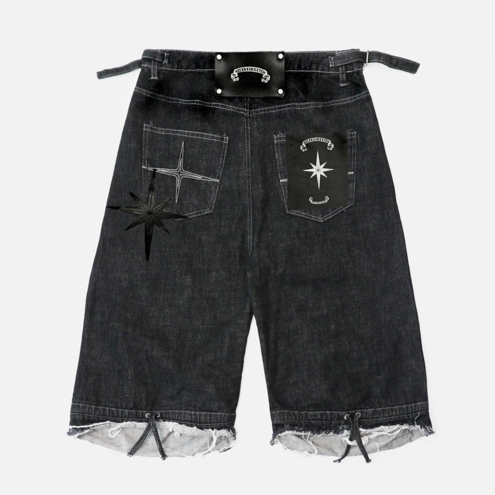 Badblood Cosmo Patch Convex Bermuda Pants - Black