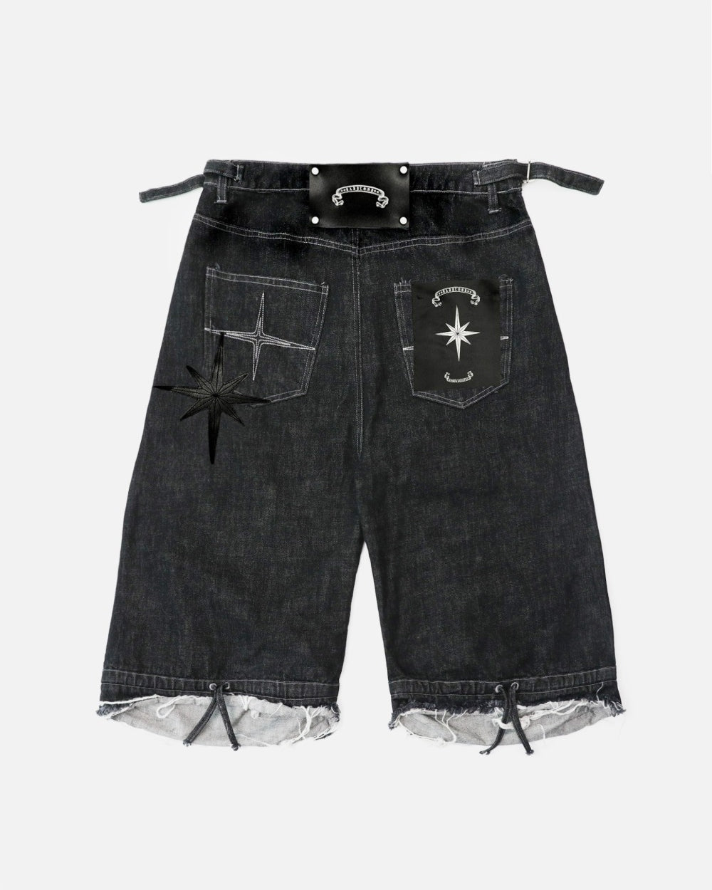 Badblood Cosmo Patch Convex Bermuda Pants - Black