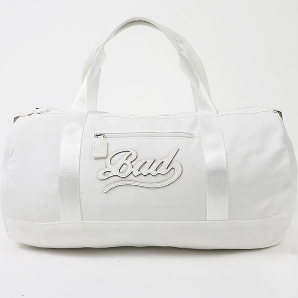 Badblood Bad Logo Nylon Duffel Bag - White