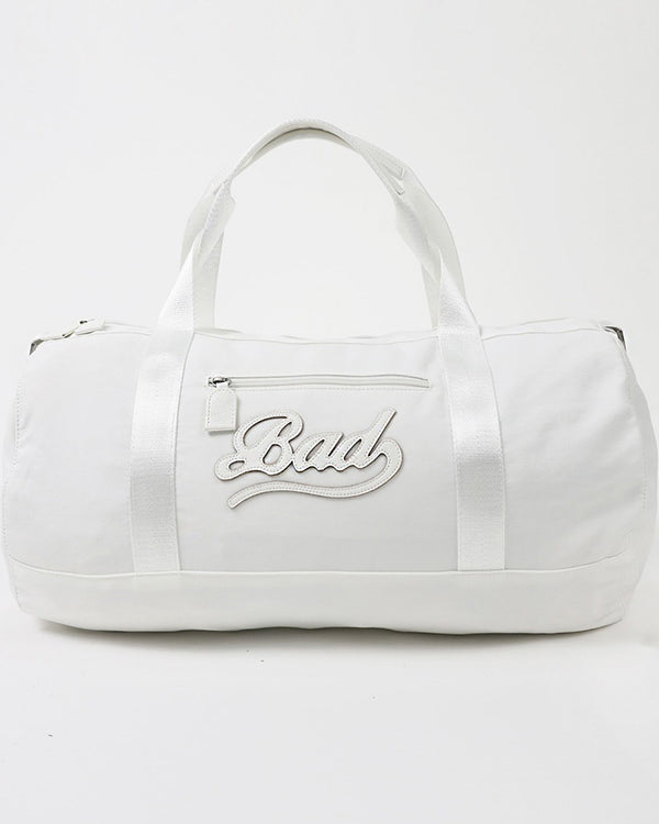 Badblood Bad Logo Nylon Duffel Bag - White