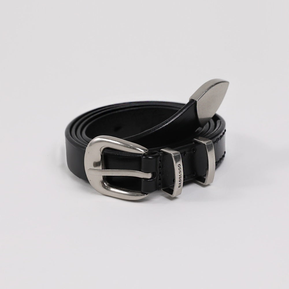 Badblood Calfskin buckle belt - Black