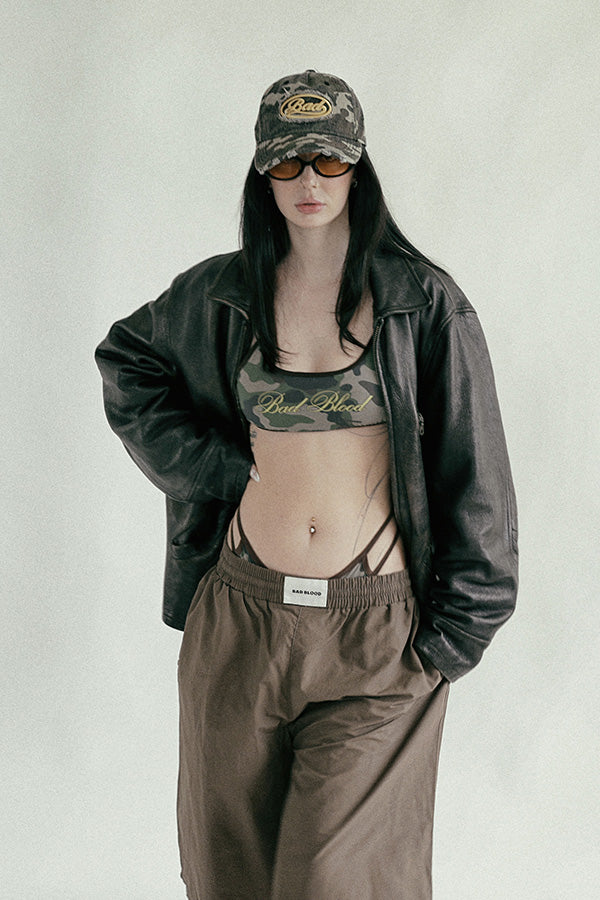Badblood Camo Bikini Top Military