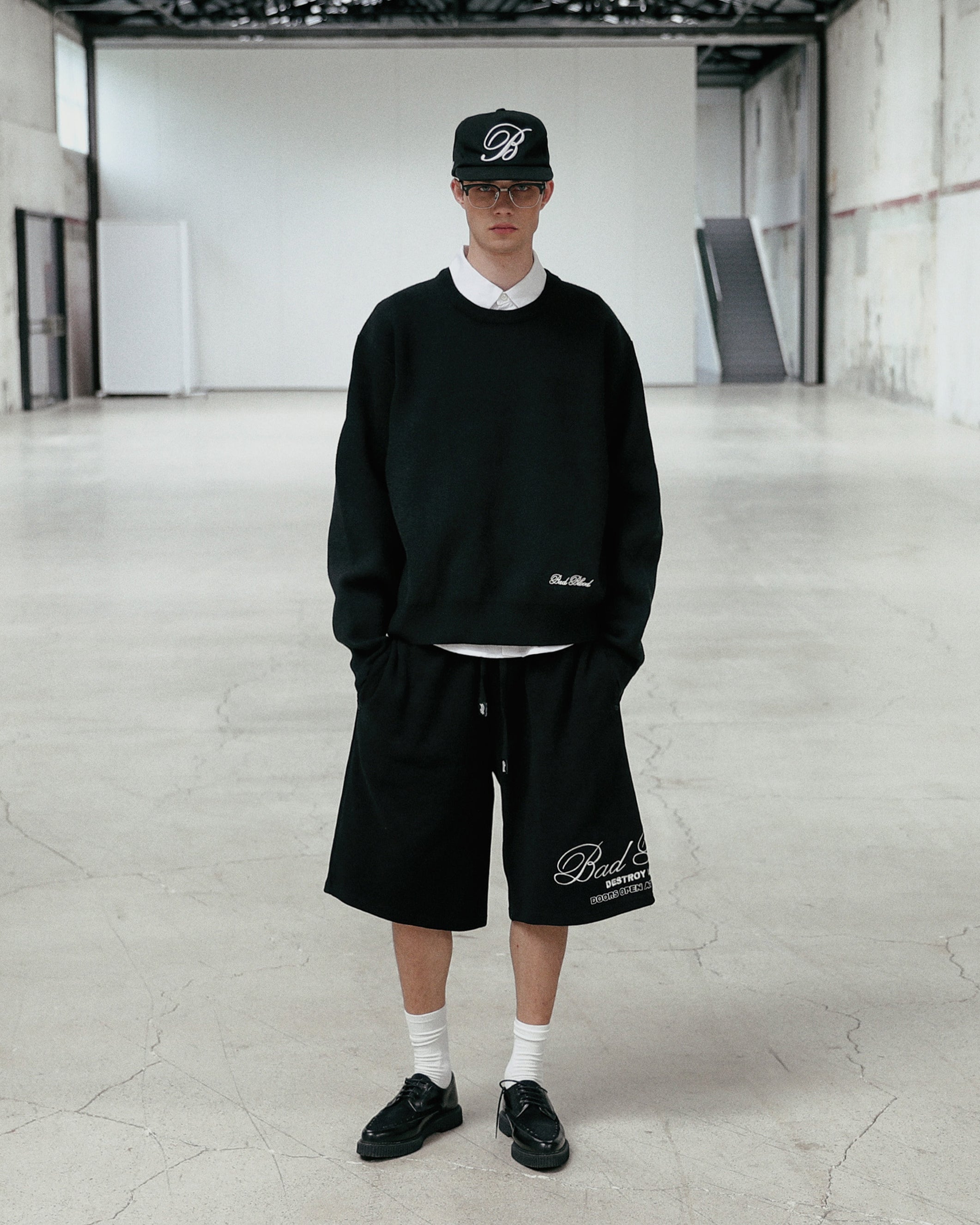 Badblood Classic Big Logo Crewneck Sweater - Black