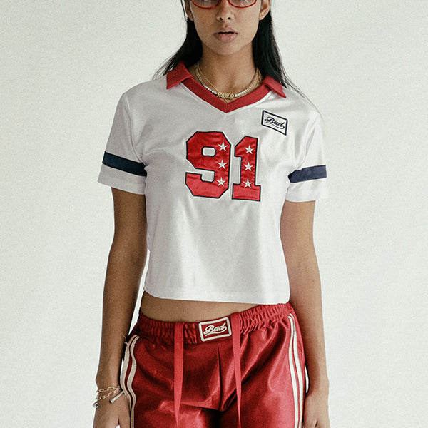 Badblood 91 Football Shorts Red