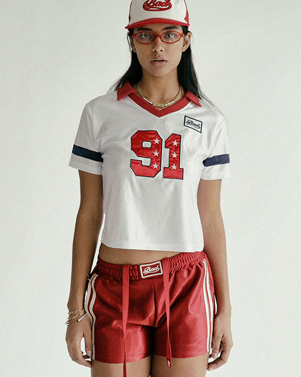 Badblood 91 Football Shorts Red