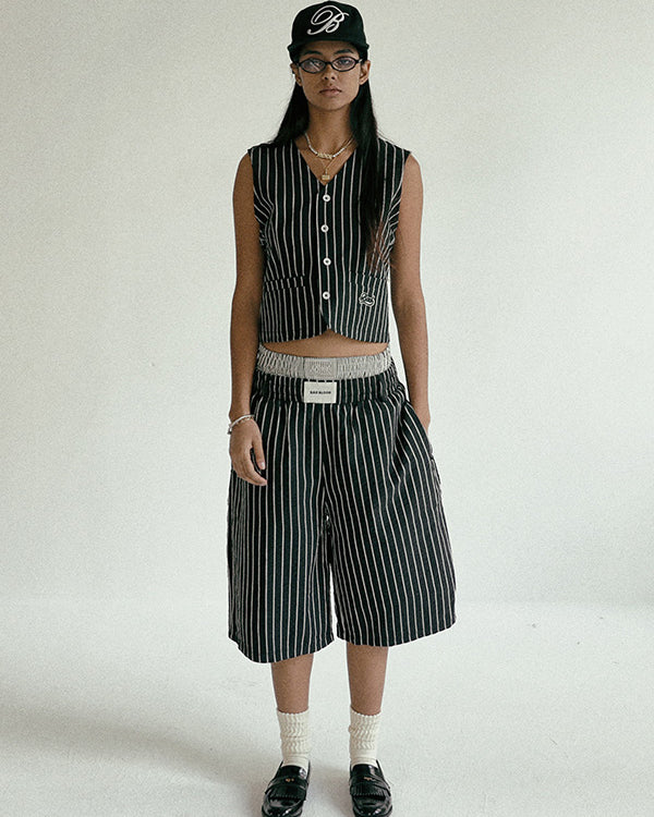 Badblood  AJ Easy Bermuda Pants Black/Stripe