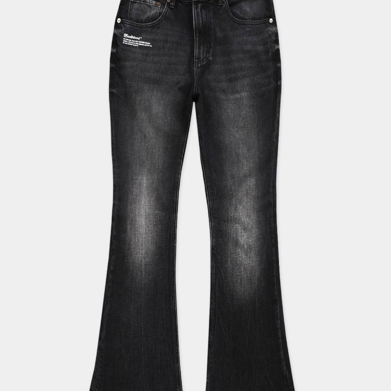 Badblood 0111 Low Rise Bootcut Jean Hard Washed Black