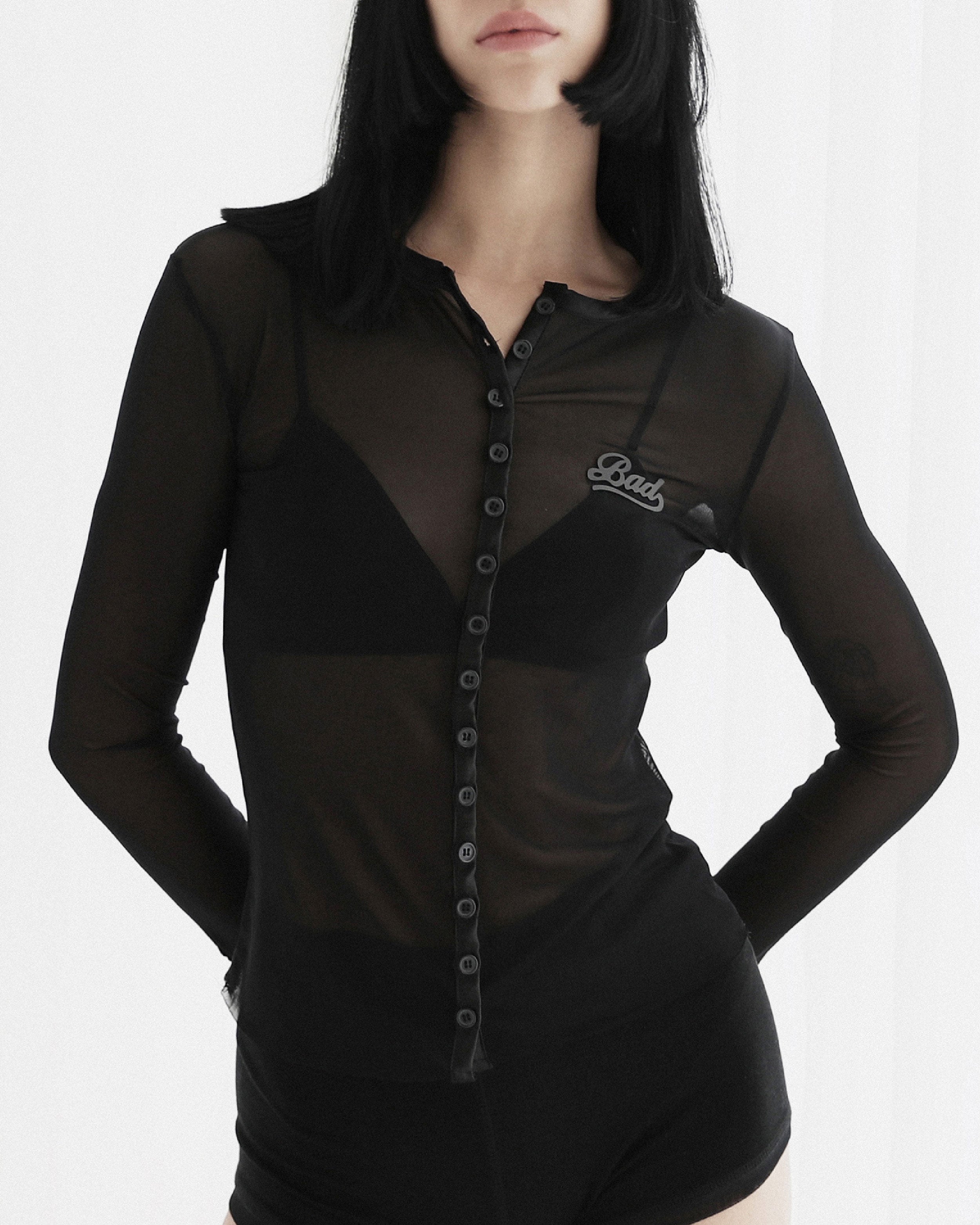 Badblood Breeze Button Up Cardigan Black