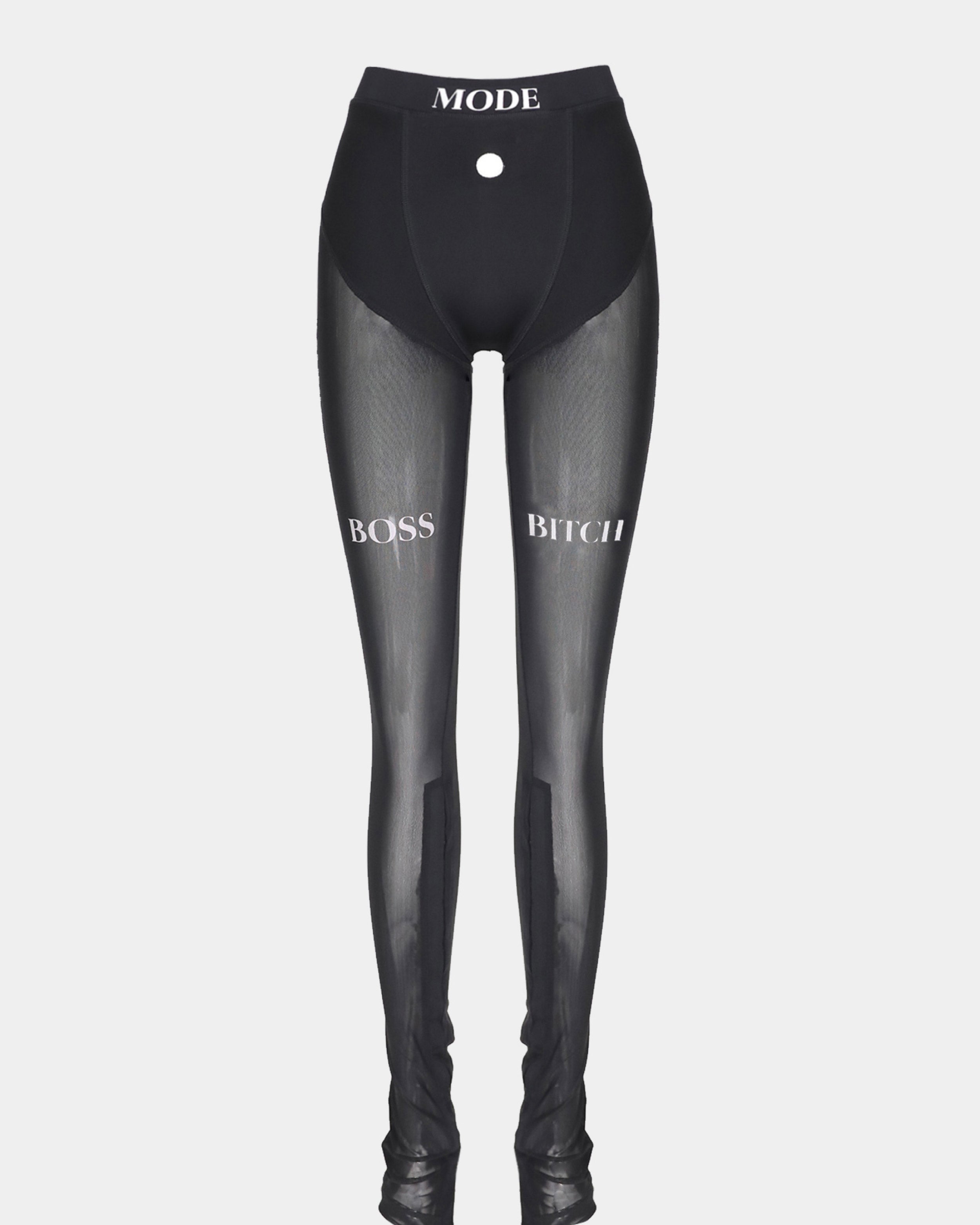 Badblood Boss Mode Mesh Boots Cut Pants Black